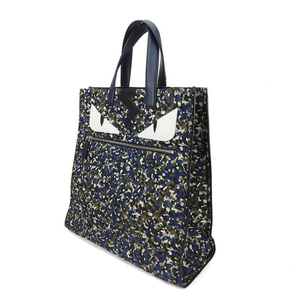 FENDI Tote Bag 7VA367 Nylon Navy Bag bugs