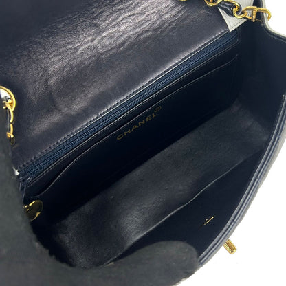 CHANEL Shoulder Bag lambskin white Mademoiselle
