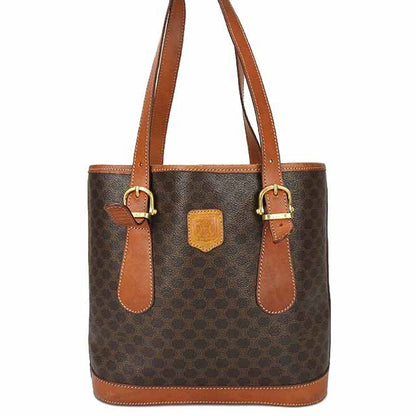 CELINE Tote Bag PVC, Leather Brown Macadam Women