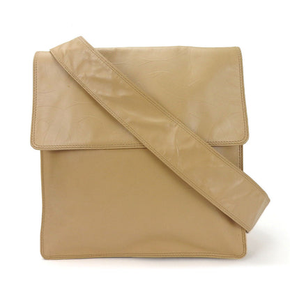 CHANEL Shoulder Bag leather beige Women