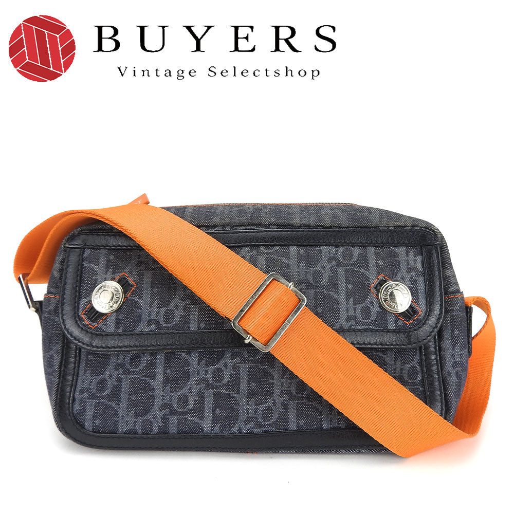 Dior Shoulder Bag BLD44175 Denim canvas, leather Navy Flight line Trotter Women(Unisex)