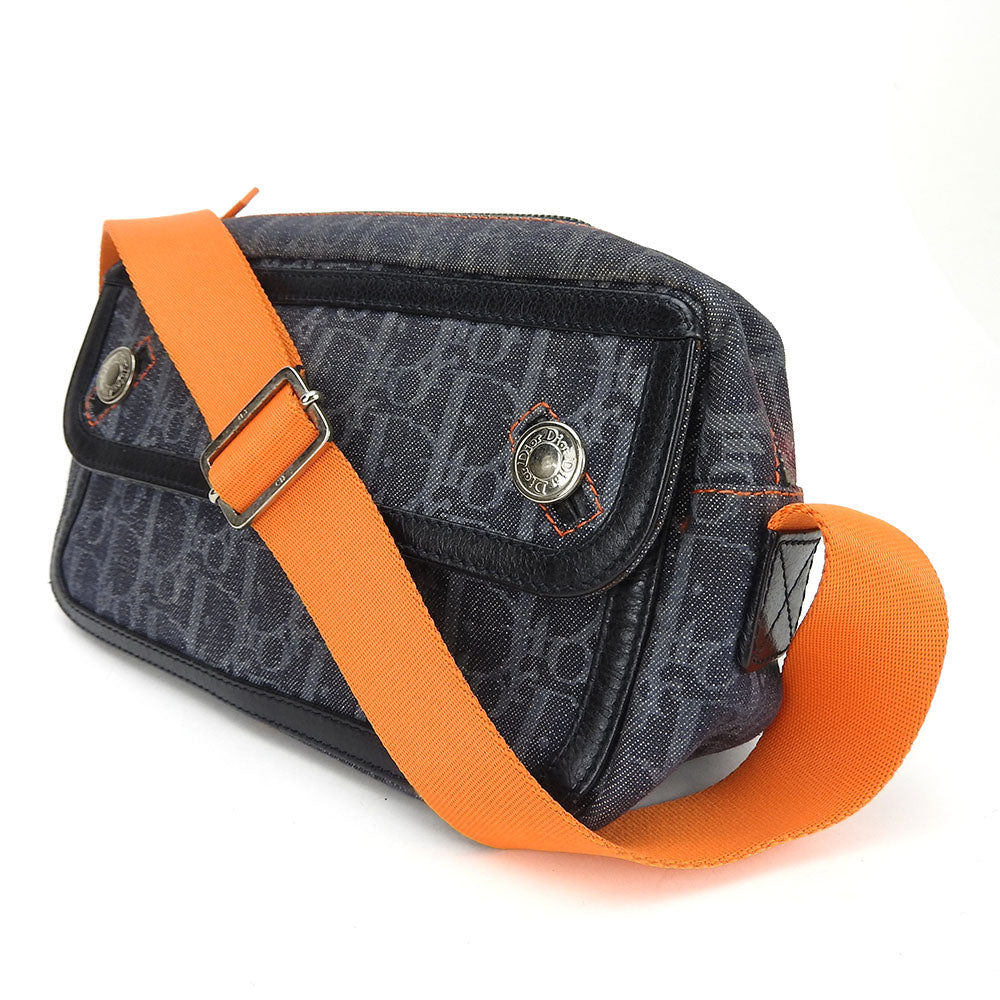 Dior Shoulder Bag BLD44175 Denim canvas, leather Navy Flight line Trotter Women(Unisex)