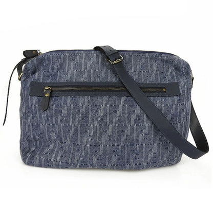 FENDI Shoulder Bag 7VA226 Denim, Leather blue Women