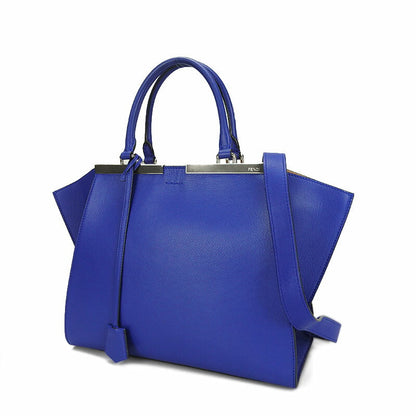 FENDI Handbag 8BH279 leather Blue type Trois Jules Women