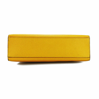 CELINE Shoulder Bag leather yellow Women