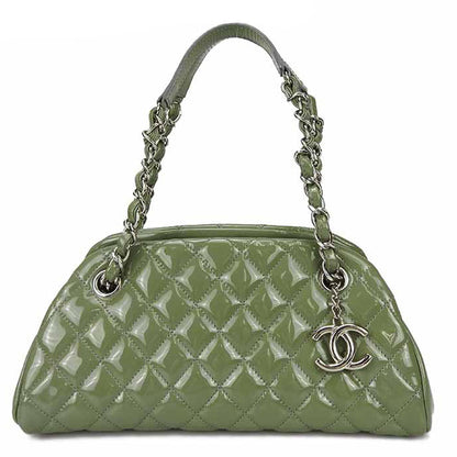 CHANEL Handbag enamel green Mademoiselle Bowling Women