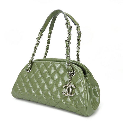 CHANEL Handbag enamel green Mademoiselle Bowling Women