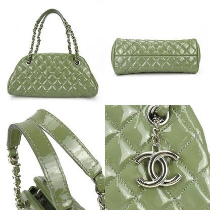 CHANEL Handbag enamel green Mademoiselle Bowling Women