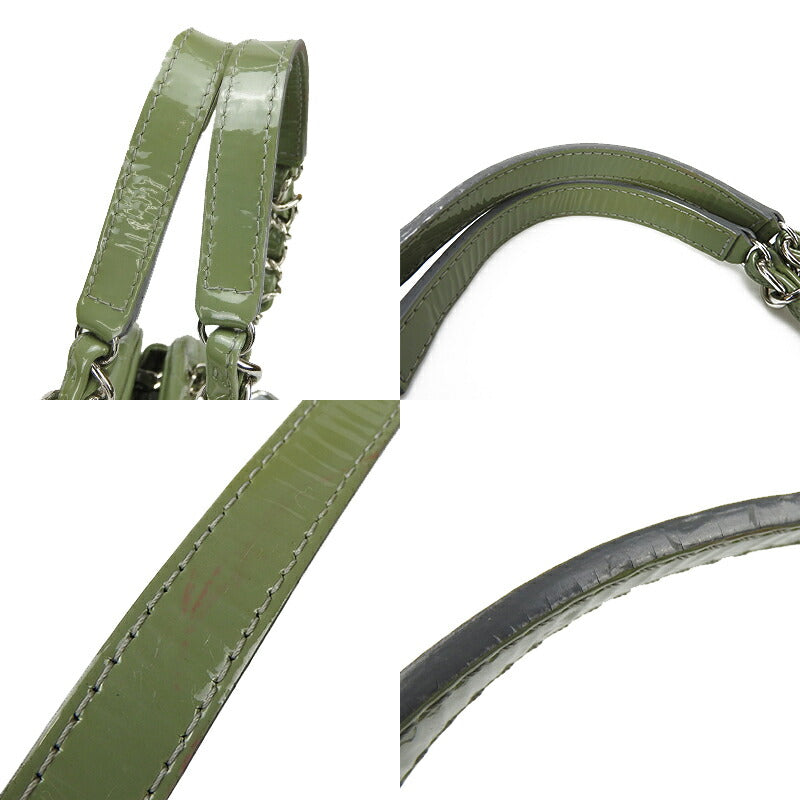 CHANEL Handbag enamel green Mademoiselle Bowling Women