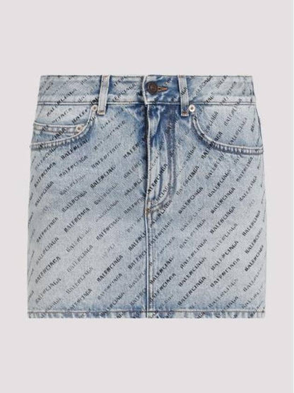 Luxury Balenciaga Trending 2025 short skirt 744972 TQW66 4141 ICED BLUE