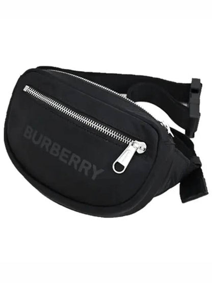 Luxury Burberry Logo Small Nylon Cannon Belt Bag Black