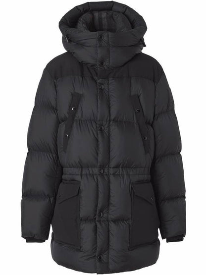 Luxury Burberry Logo Applique Nylon Padding Black