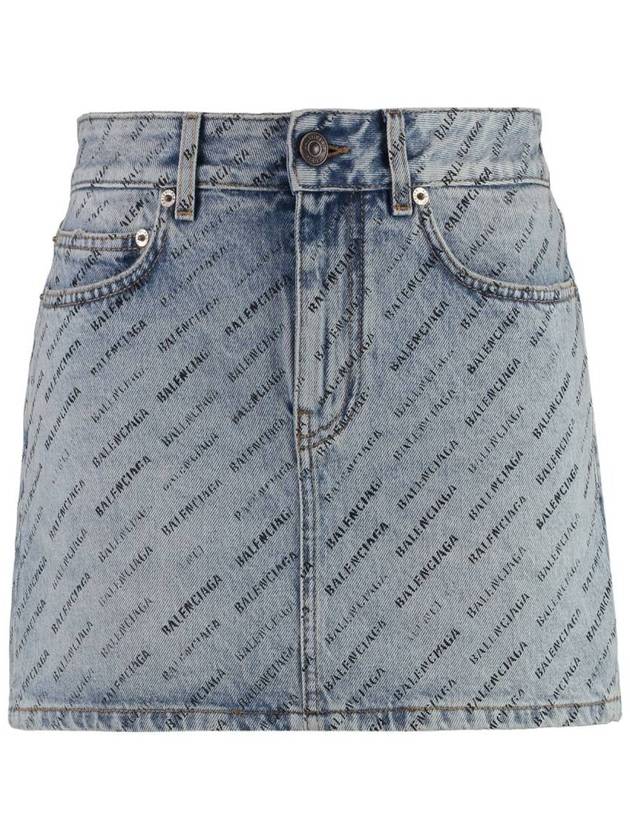 Luxury Balenciaga Trending 2025 short skirt 744972 TQW66 4141 ICED BLUE