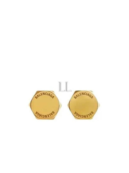 Luxury Balenciaga Trending 2025 Garage Screw Earrings Gold