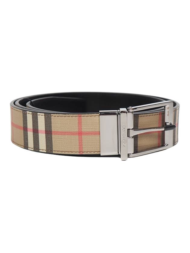 Luxury Burberry Reversible Leather Belt Beige