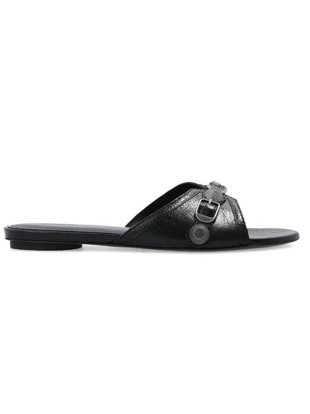 Luxury Balenciaga Trending 2025 Cagole Flat Slipper Black