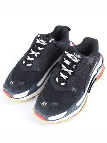Luxury Balenciaga Trending 2025 Triple S sneakers black red 41 260