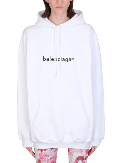 Luxury Balenciaga Trending 2025 WoMen's logo printed oversized Hoodie top white
