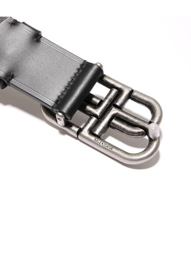 Luxury Balenciaga Trending 2025 Men's BB Buckle Large Belt Black