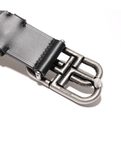 Luxury Balenciaga Trending 2025 Men's BB Buckle Large Belt Black