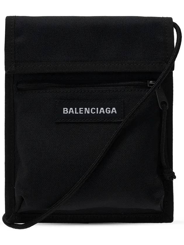 Luxury Balenciaga Trending 2025 Logo Nylon Cross Bag Black