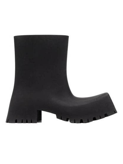 Luxury Balenciaga Trending 2025 Rubber Trooper Ankle Boots Black