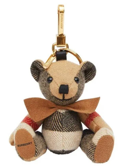 Luxury Burberry Bow Tie Thomas Bear Charm Archive Beige