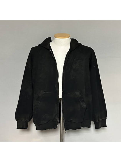 Luxury Balenciaga Trending 2025 Mud Distressed Hooded Zip Up 100