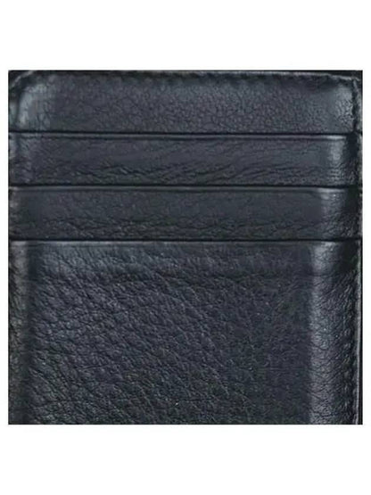 Luxury Balenciaga Trending 2025 505049 White Logo Black Leather Zipper Card Wallet