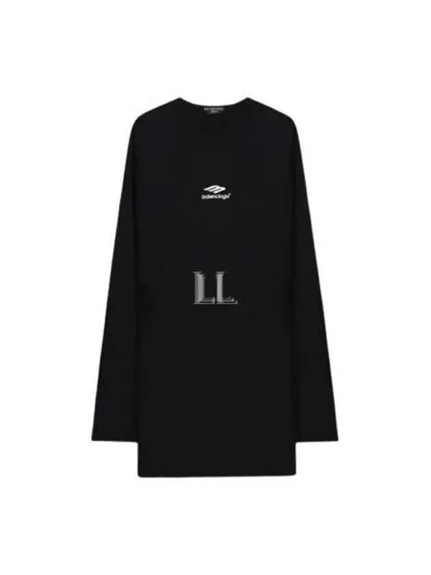 Luxury Balenciaga Trending 2025 Icon Flat Long Sleeve T-Shirt Black