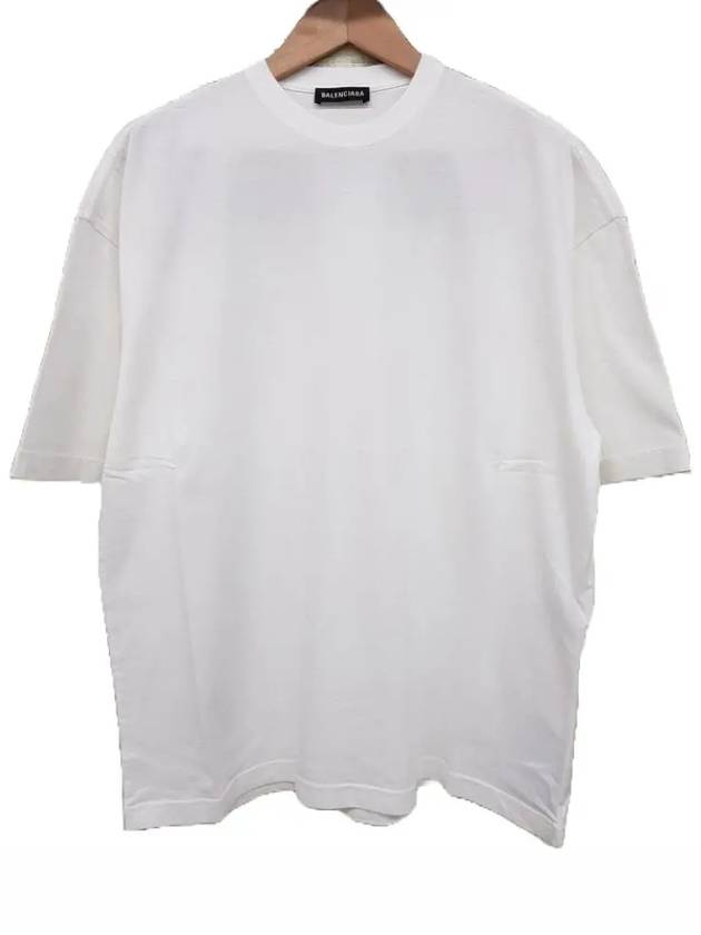 Luxury Balenciaga Trending 2025 Back Logo Short Sleeve T-Shirt White