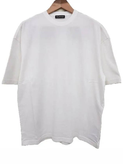Luxury Balenciaga Trending 2025 Back Logo Short Sleeve T-Shirt White