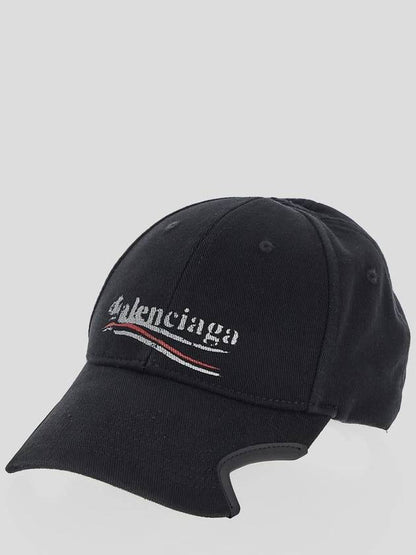 Luxury Balenciaga Trending 2025 Political Stencil Ball Cap Black