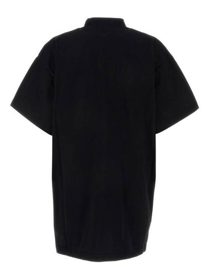 Luxury Balenciaga Trending 2025 Sample Sticker Oversized Short Sleeve T-Shirt Black