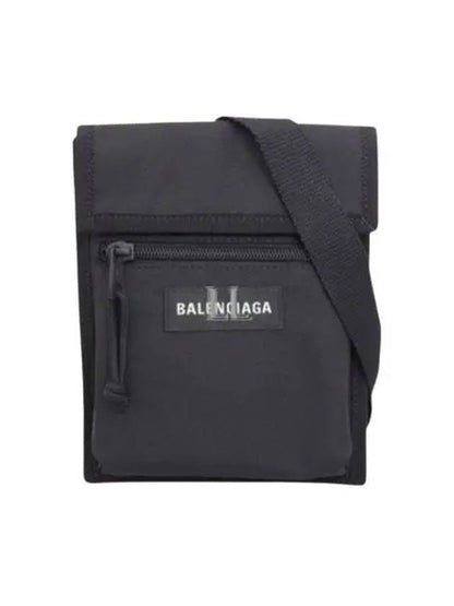 Luxury Balenciaga Trending 2025 Explorer Small Strap Nylon Cross Bag Black