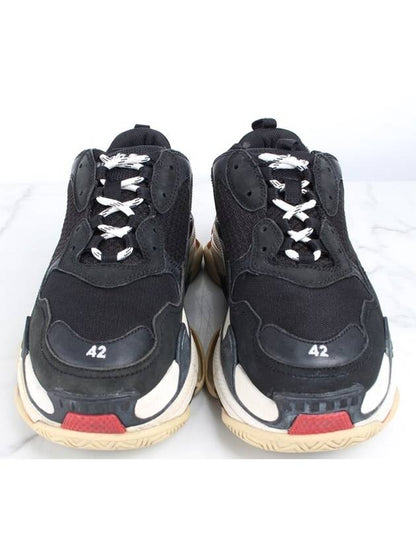 Luxury Balenciaga Trending 2025 Triple S black red sneakers 42 270