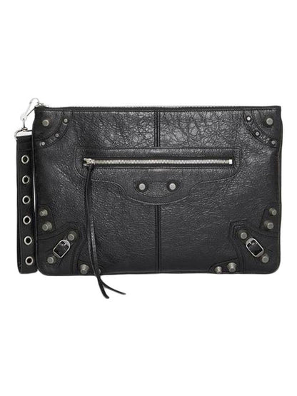 Luxury Balenciaga Trending 2025 Le Cagole Large Clutch Bag Black
