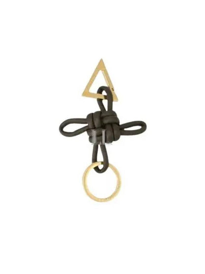 Luxury Bottega Veneta Triangle Nappa Key Holder Brown