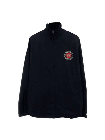 Luxury Balenciaga Trending 2025 High Neck Logo Zip-up Jacket Black