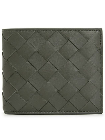 Luxury Bottega Veneta Intrecciato Half Wallet Green