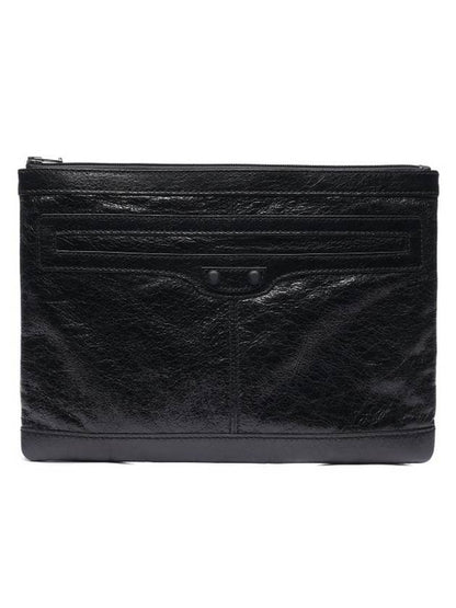 Luxury Balenciaga Trending 2025 Classic Clip Clutch Bag Black