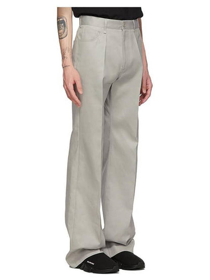 Luxury Balenciaga Trending 2025 Fluid Wide Pants Pearl Grey