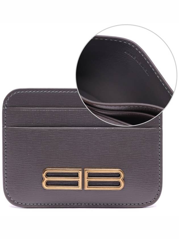 Luxury Balenciaga Trending 2025 Gossip BB Logo Card Wallet Grey