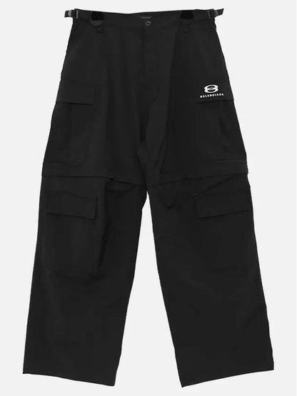 Luxury Balenciaga Trending 2025 Unity Sports Icon Cargo Straight Pants Black