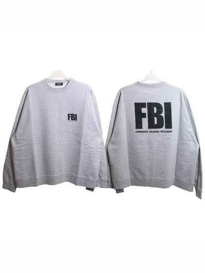 Luxury Balenciaga Trending 2025 FBI Logo Sweatshirt Grey