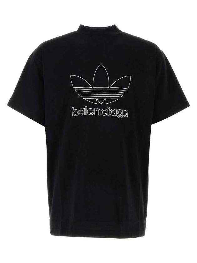 Luxury Balenciaga Trending 2025 Logo Printing Oversized Short Sleeve T-Shirt Black