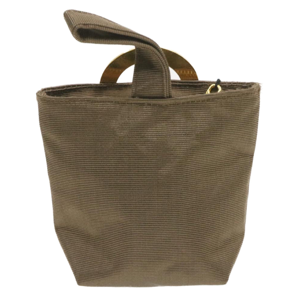 Luxury CELINE Ring motif Pouch Nylon Brown  am218b