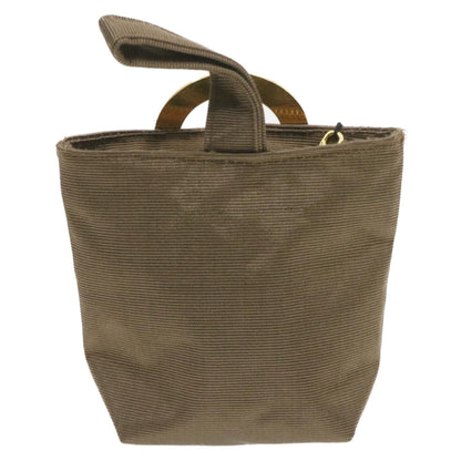 Luxury CELINE Ring motif Pouch Nylon Brown  am218b