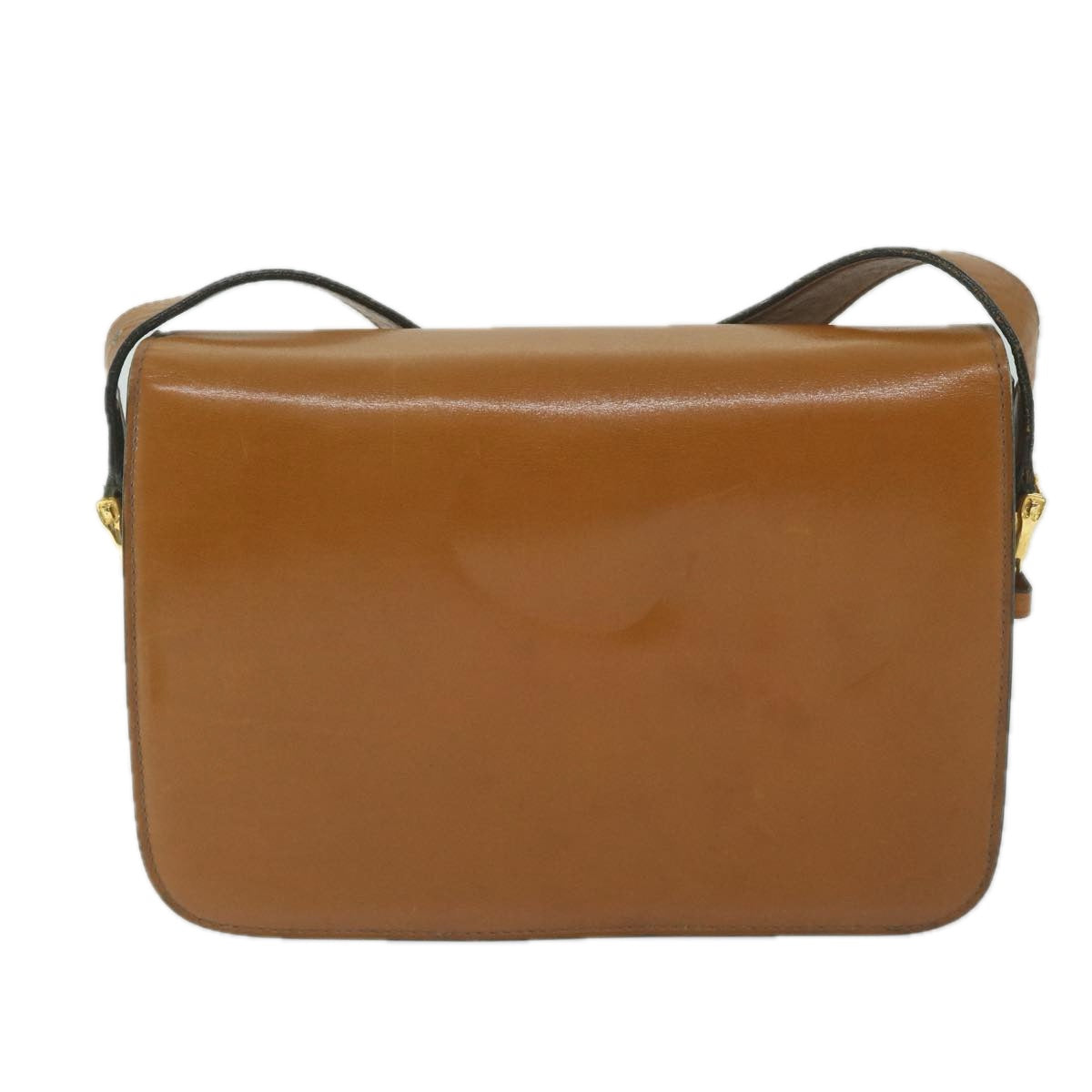 Luxury CELINE Shoulder Bag Leather Brown  10354