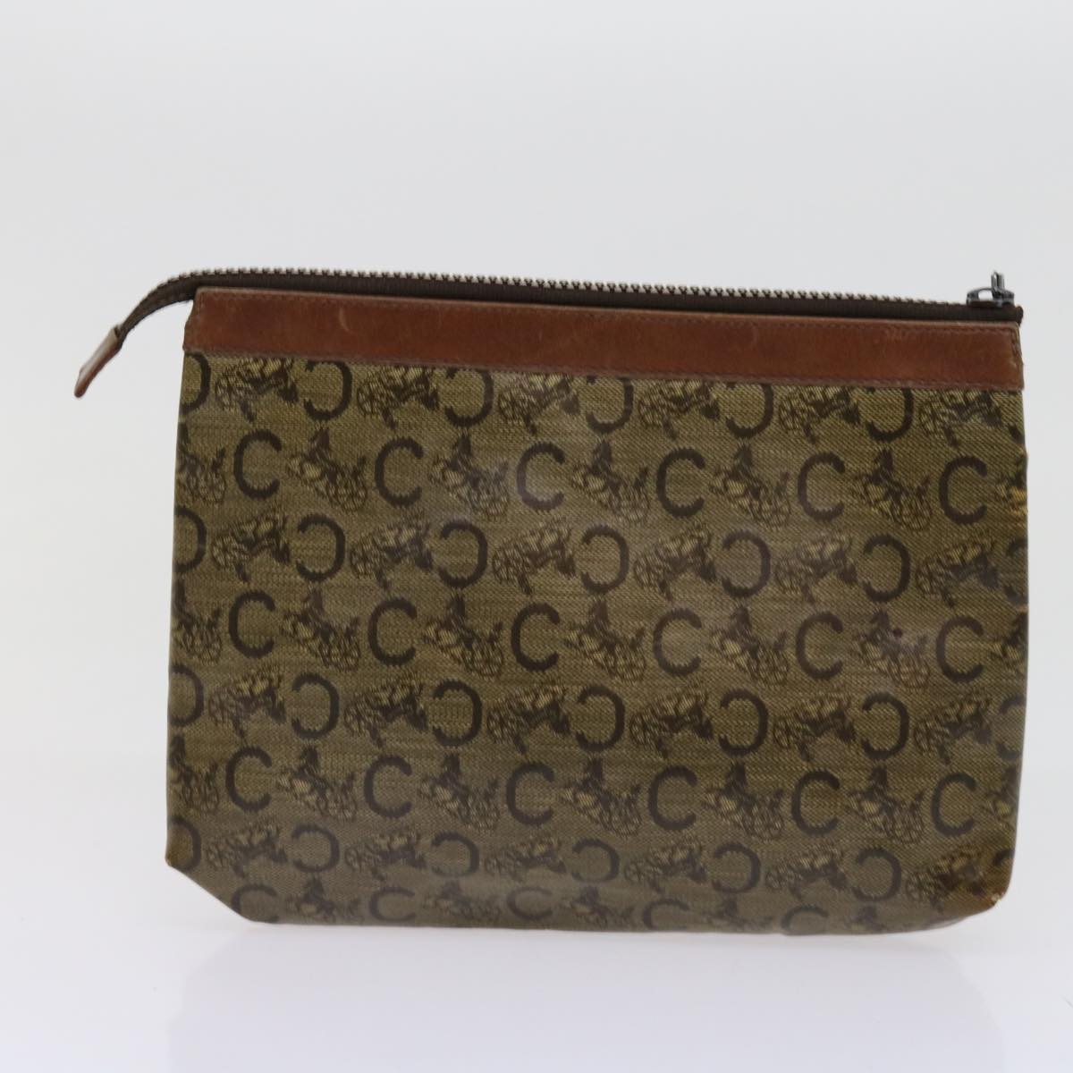 Luxury CELINE Macadam Canvas Clutch Bag Coated Canvas 4Set Beige Brown  10462